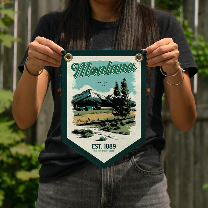 Montana Felt Camp Flag