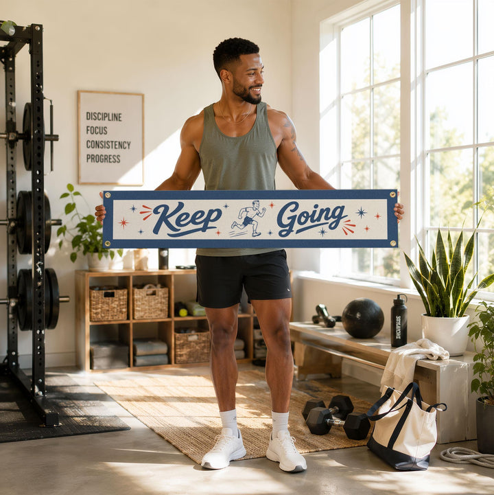 Keep Going Felt Banner