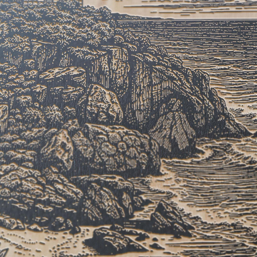 Tulum Beach Engraved Birch Art Panel