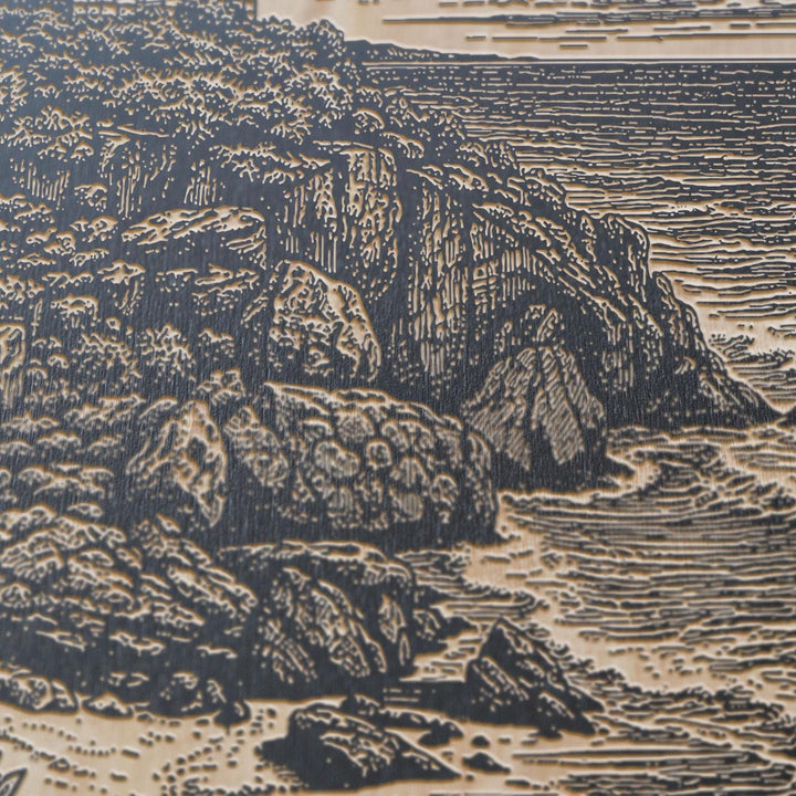 Tulum Beach Engraved Birch Art Panel