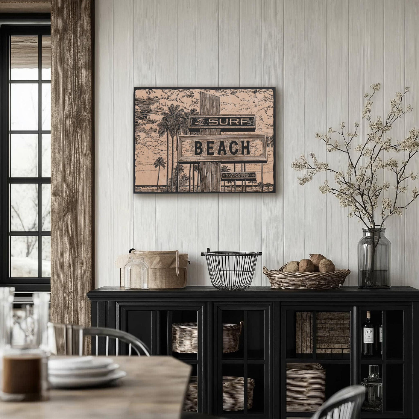 Surf Beach Sign Wall Art