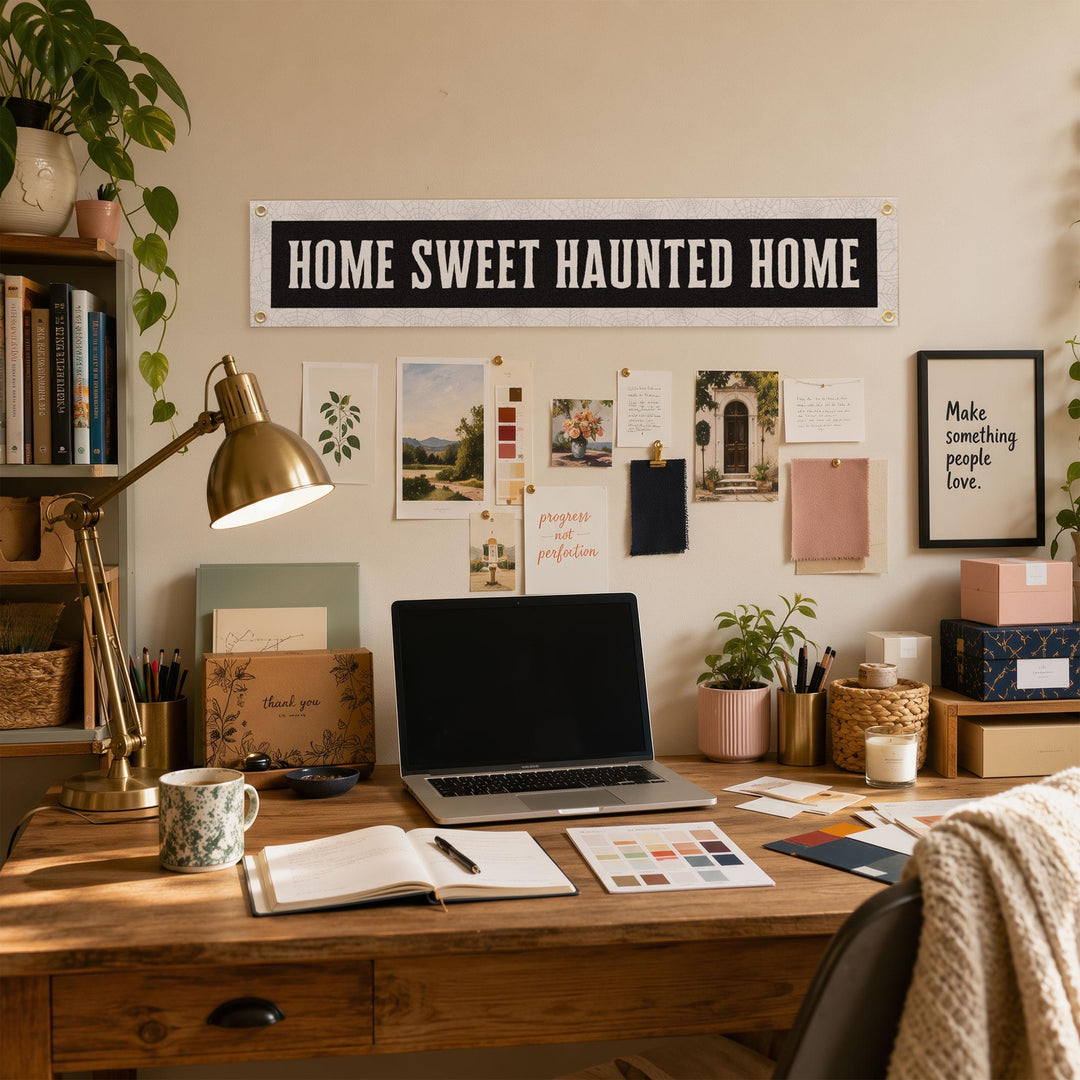 Home Sweet Haunted Home Felt Banner