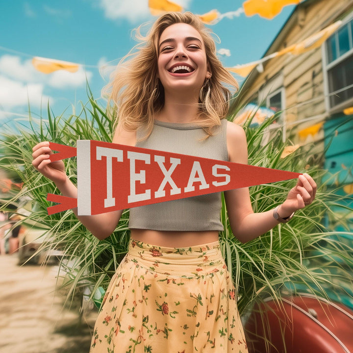 Texas Varsity Felt Pennant