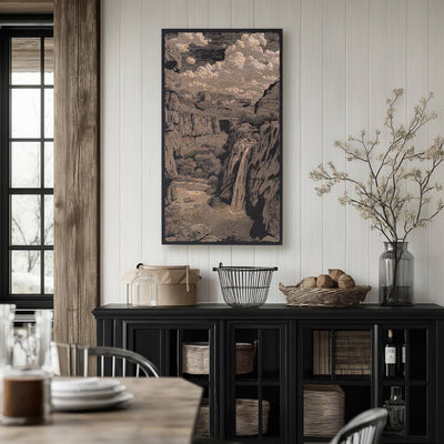 Havasu Falls Engraved Illustration
