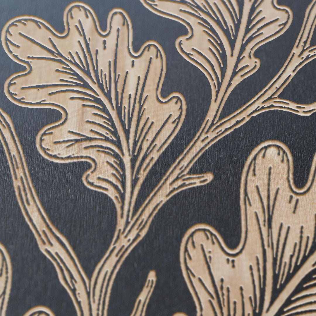 Oak Leaves and Acorns Engraved Birch Art Panel