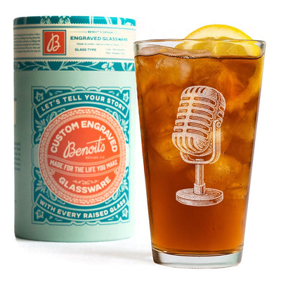 Vintage Microphone Glass