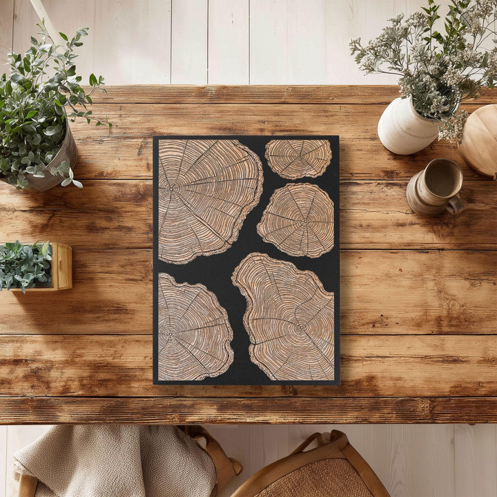 Tree Rings Engraved Birch Art Panel