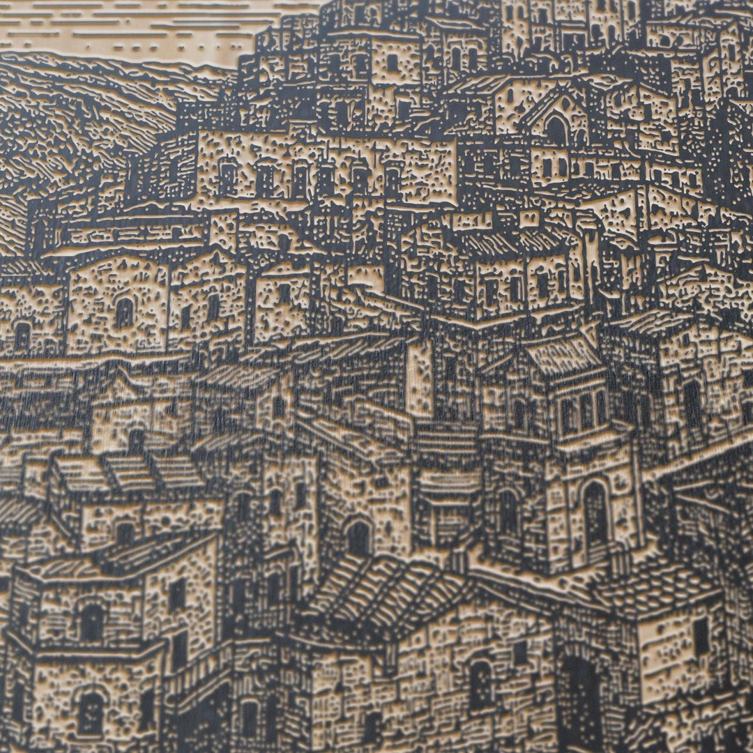 Sassi di Matera Engraved Birch Art Panel