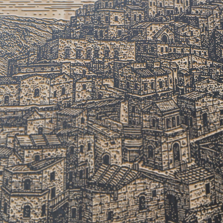 Sassi di Matera Engraved Birch Art Panel