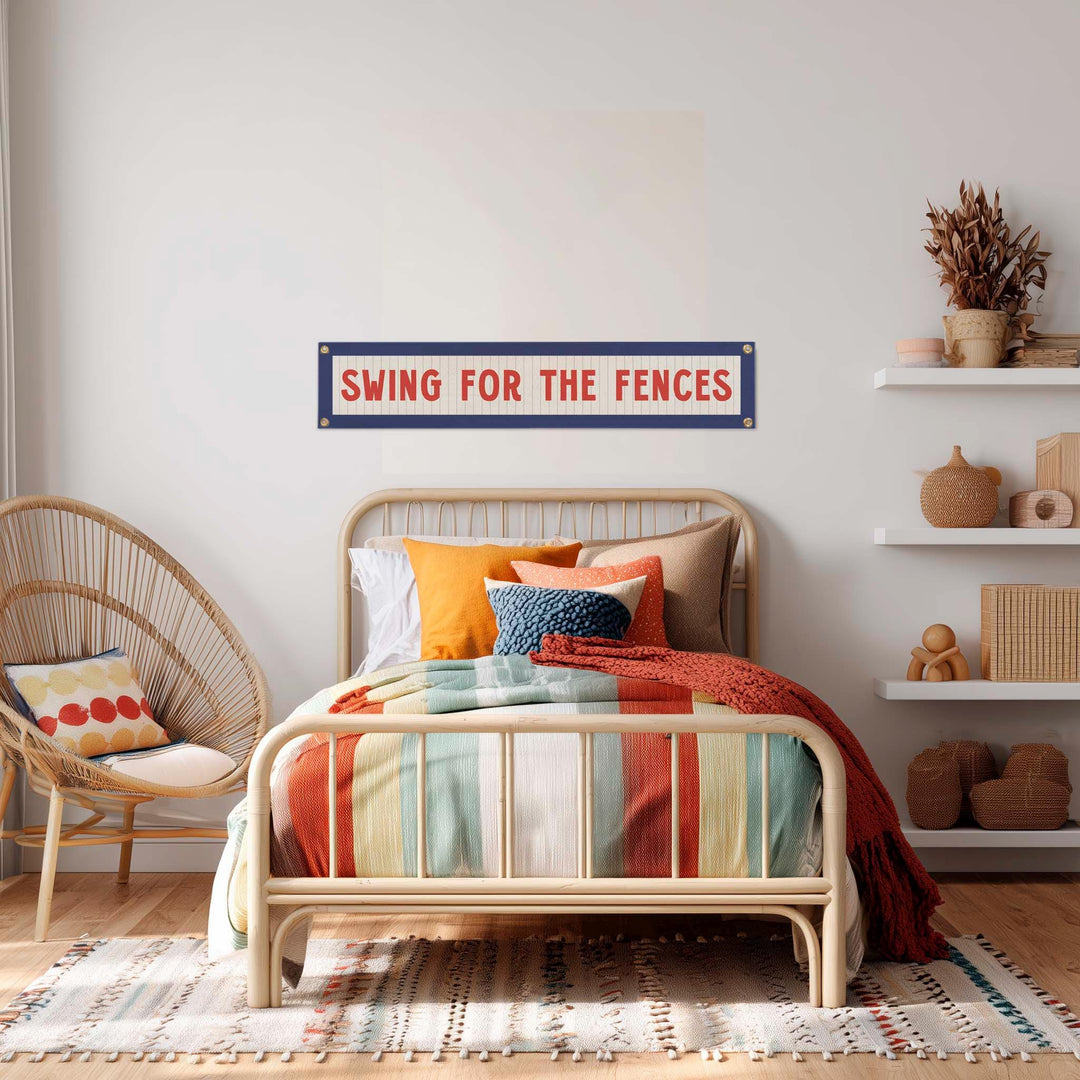 Swing For The Fences Felt Banner