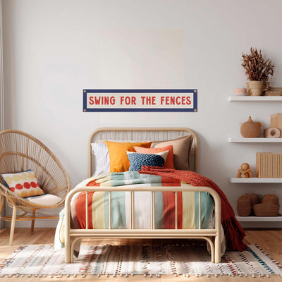 Swing For The Fences Felt Banner