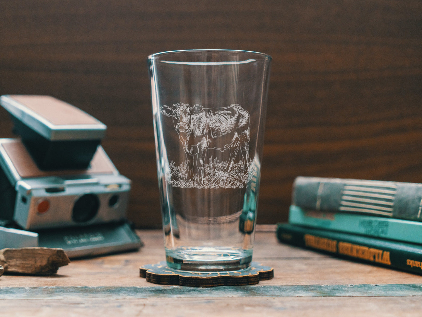 Cow Glasses | Personalized Whiskey, Wine & Beer Etched Glassware, 4H Farmer Gifts, Farmhouse Décor, Dairy Cow Gift, Vintage Milk Bottle