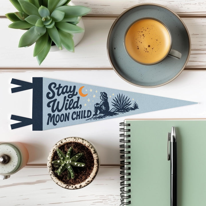Stay Wild Moon Child Felt Pennant