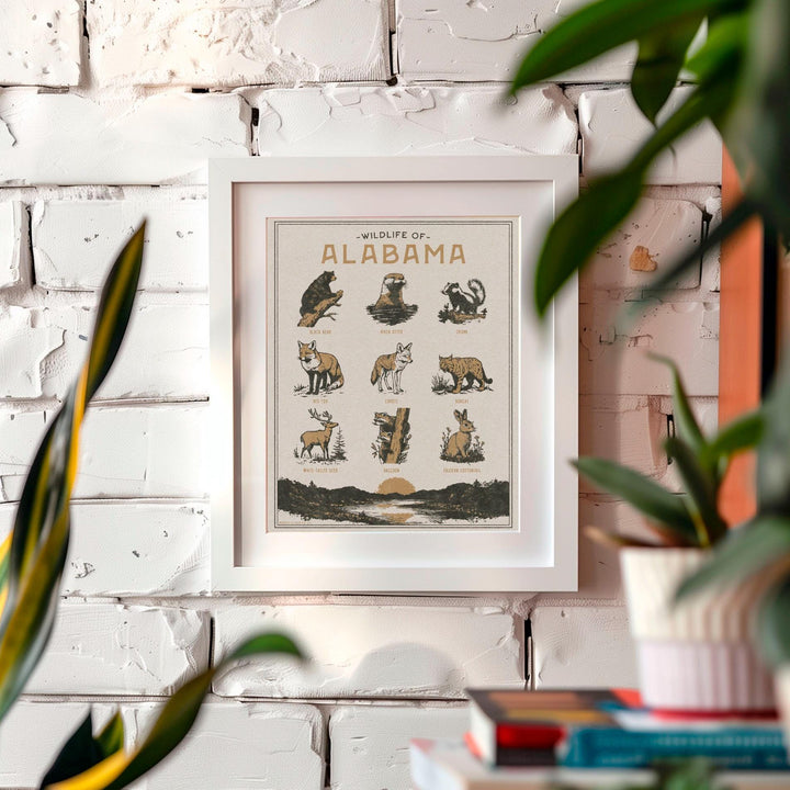 Alabama Wildlife Print