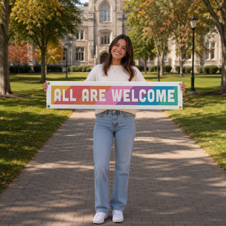 All Are Welcome Felt Banner