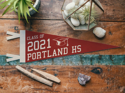 Custom Class of Gift Felt Pennant, Bold