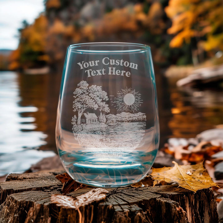 Custom Lake House Theme Glasses