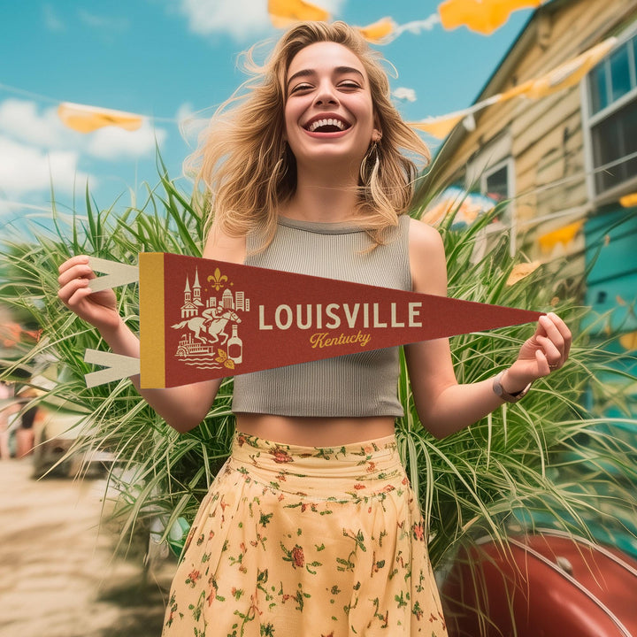 Louisville Kentucky Felt Pennant