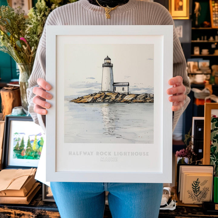 Halfway Rock Lighthouse, Maine Print