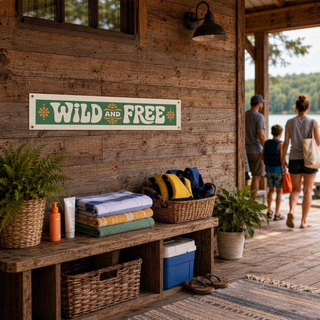 Wild and Free Felt Banner