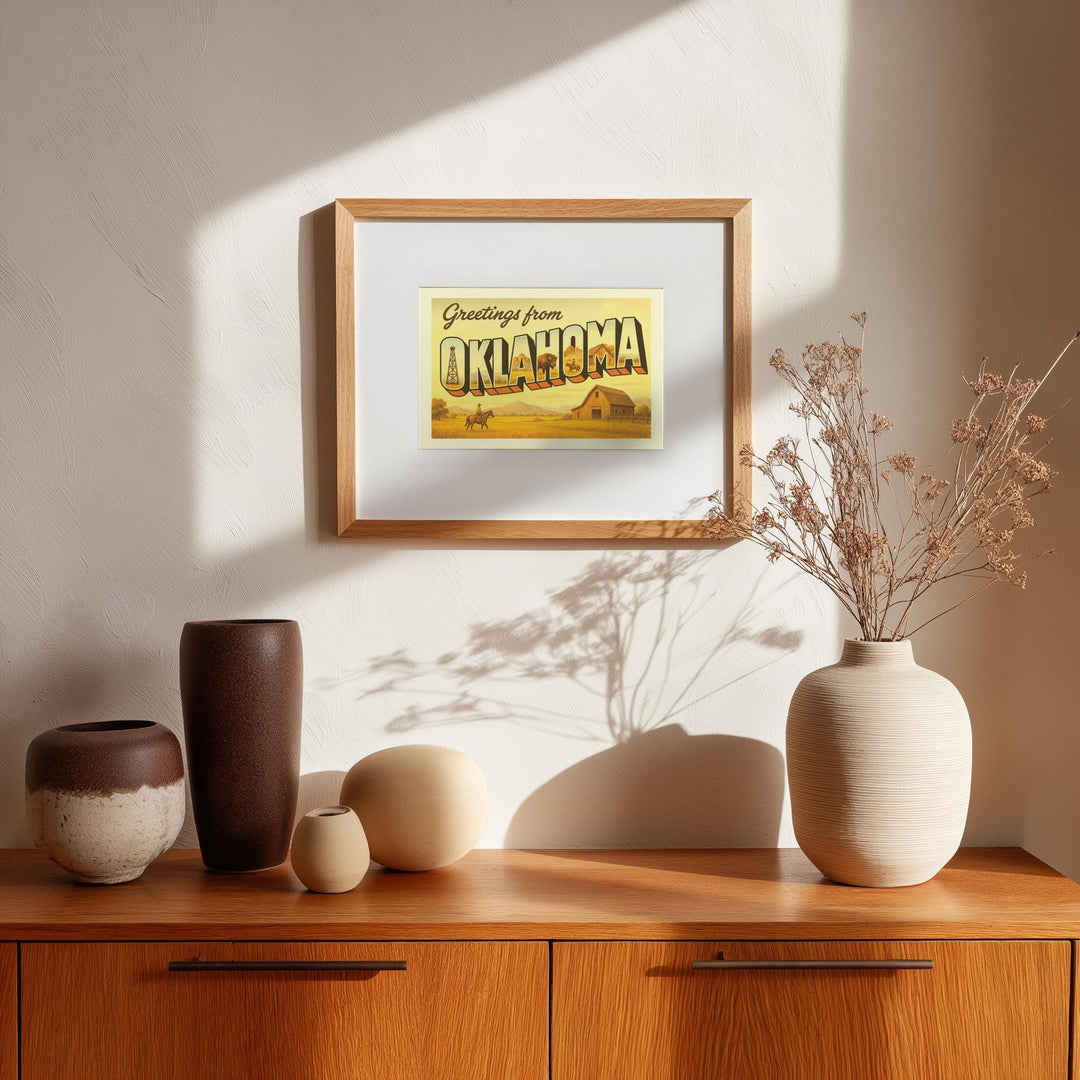Oklahoma Postcard Art Print