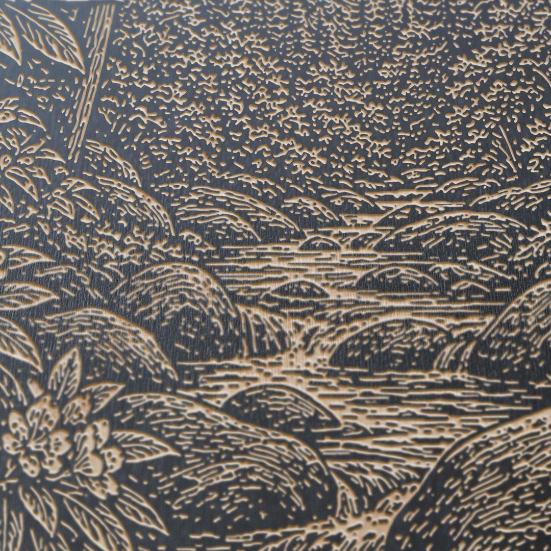 Mountain Laurel by Creek Engraved Birch Art Panel