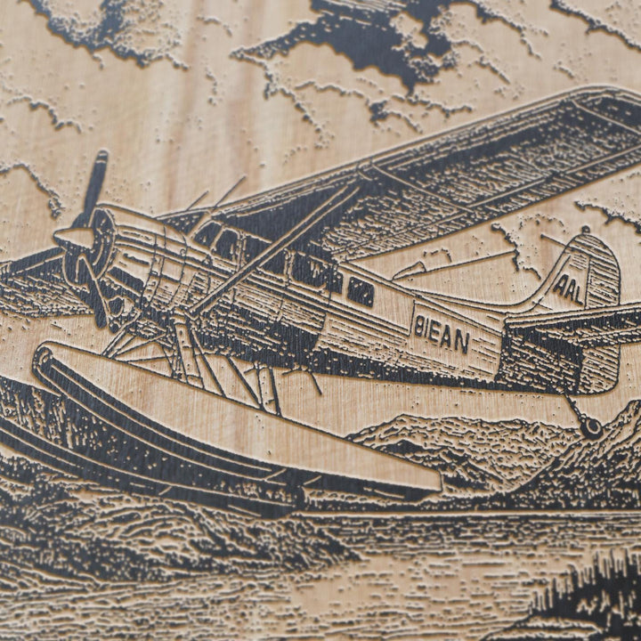 Alaskan Bush Plane Engraved Illustration