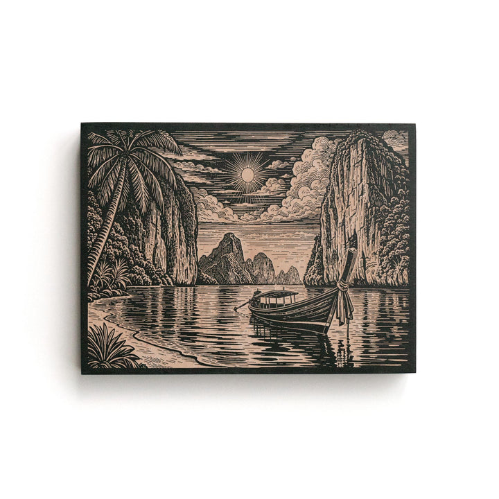 Thailand Engraved Birch Art Panel