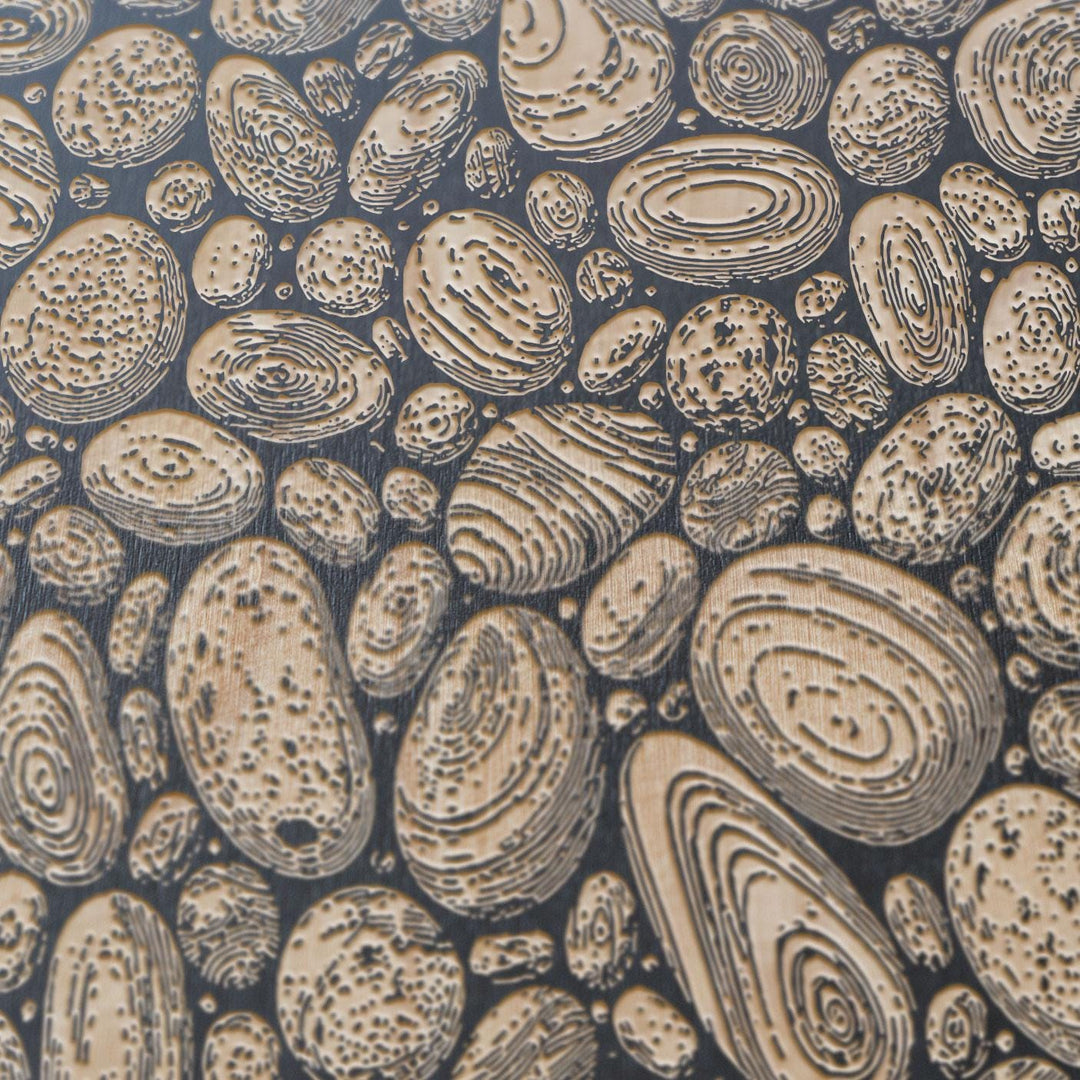 Pebbles Engraved Birch Art Panel