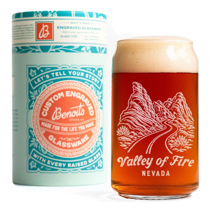 Valley of Fire Engraved Glass