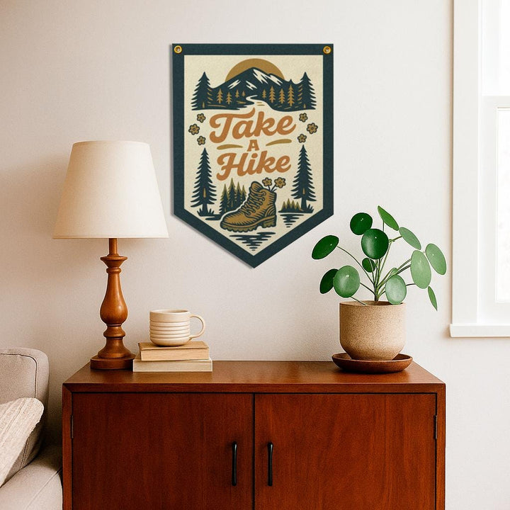 Take A Hike Felt Camp Flag
