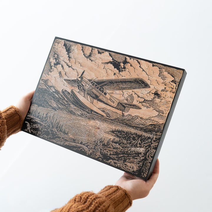 Alaskan Bush Plane Engraved Illustration