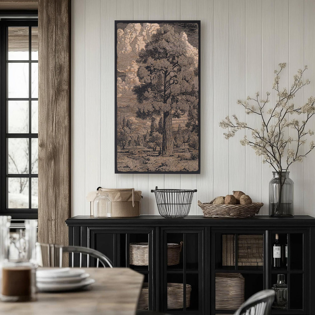 Ponderosa Pine Engraved Illustrations