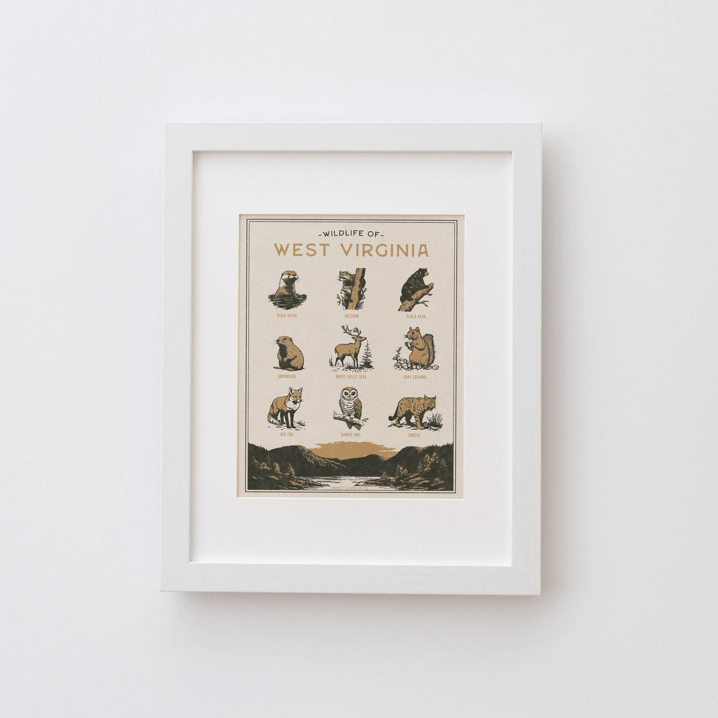 West Virginia Wildlife Print