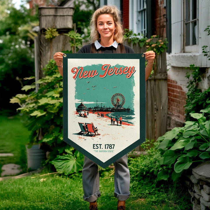 New Jersey Felt Camp Flag