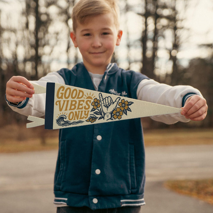 Good Vibes Only Felt Pennant