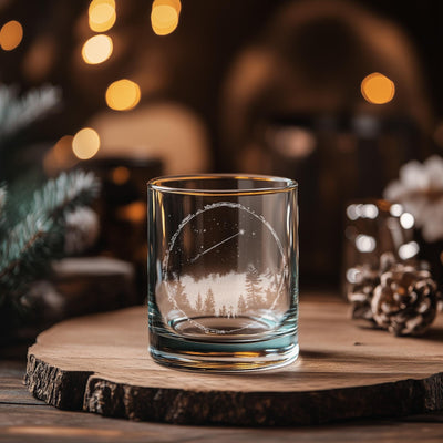 Shooting Star Glasses | Celestial Personalized Whiskey, Wine & Beer Glassware, Astronomy Lover Drinkware, Significant Other Night Sky Gift