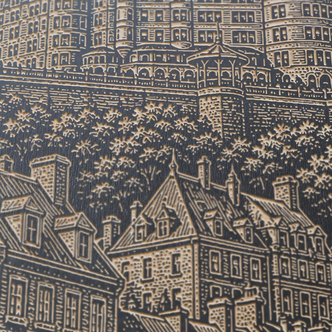 Québec City Château Frontenac Engraved Birch Art Panel