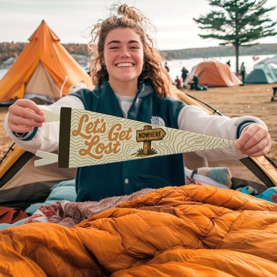 Let's Get Lost Felt Pennant