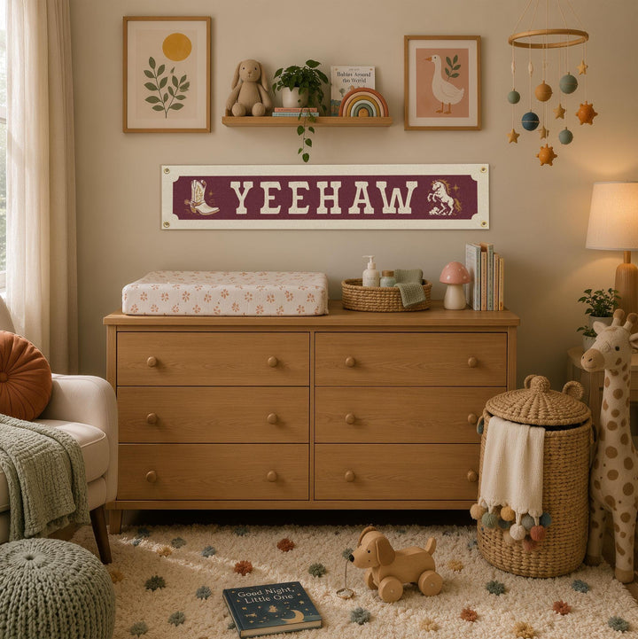 Yeehaw Felt Banner