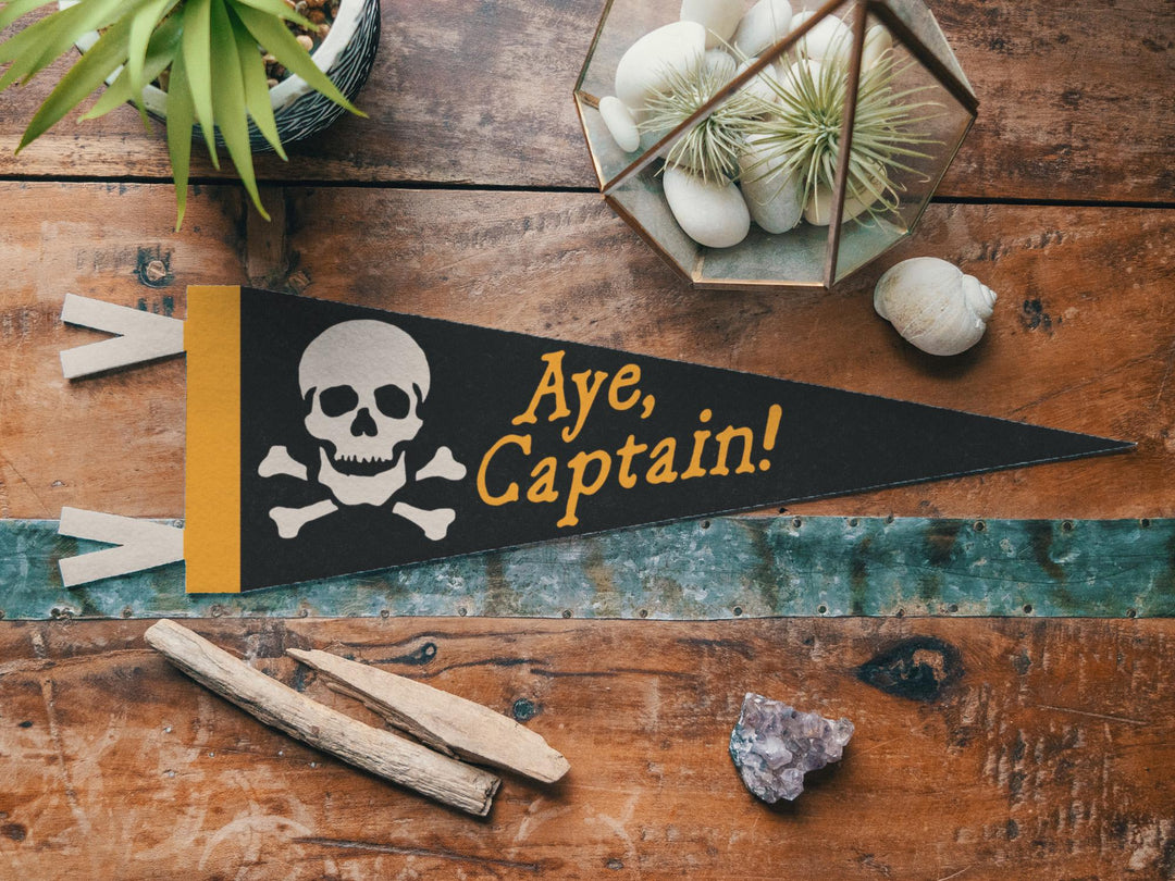 Aye Captain Felt Pennant