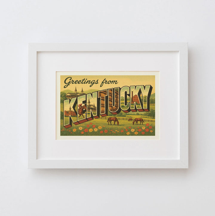 Kentucky Postcard Art Print