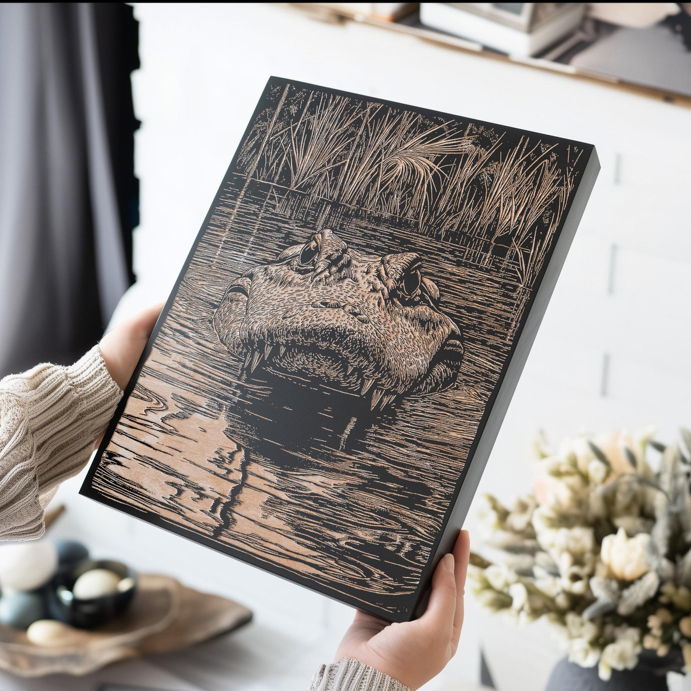 Peaking Alligator Wall Art