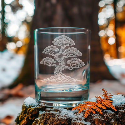 Bonsai Tree Engraved Glasses