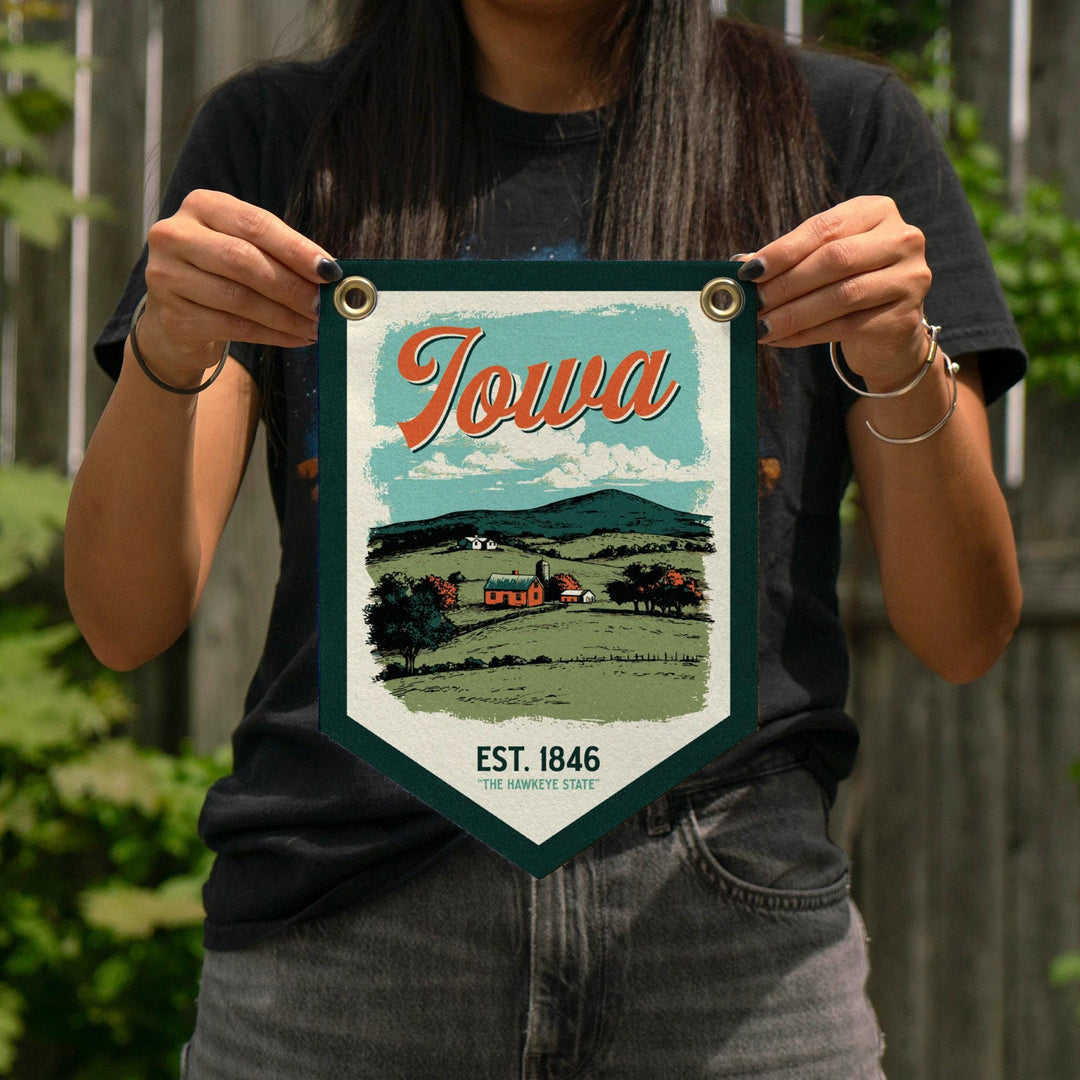 Iowa Felt Camp Flag