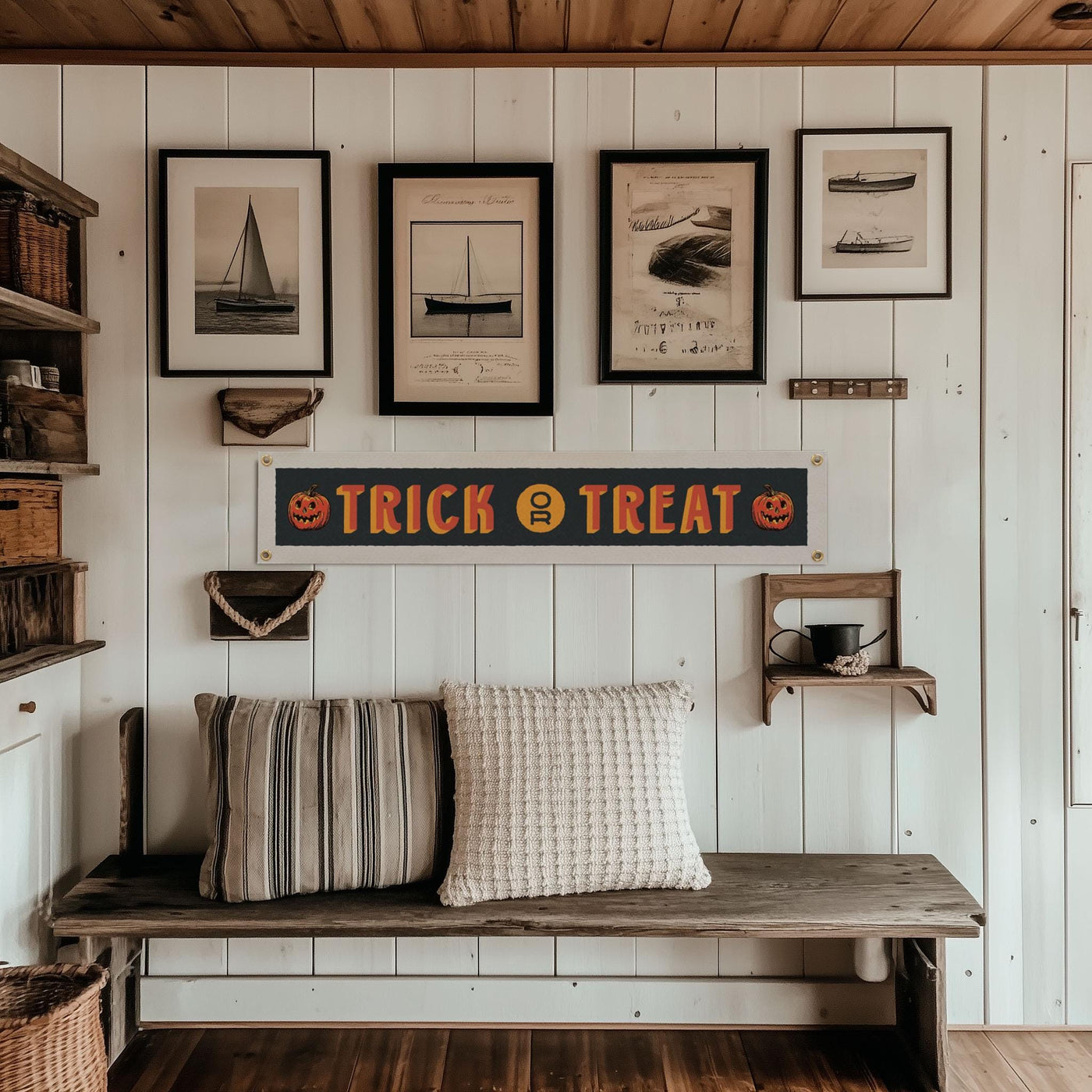 Trick or Treat Felt Sign Banner