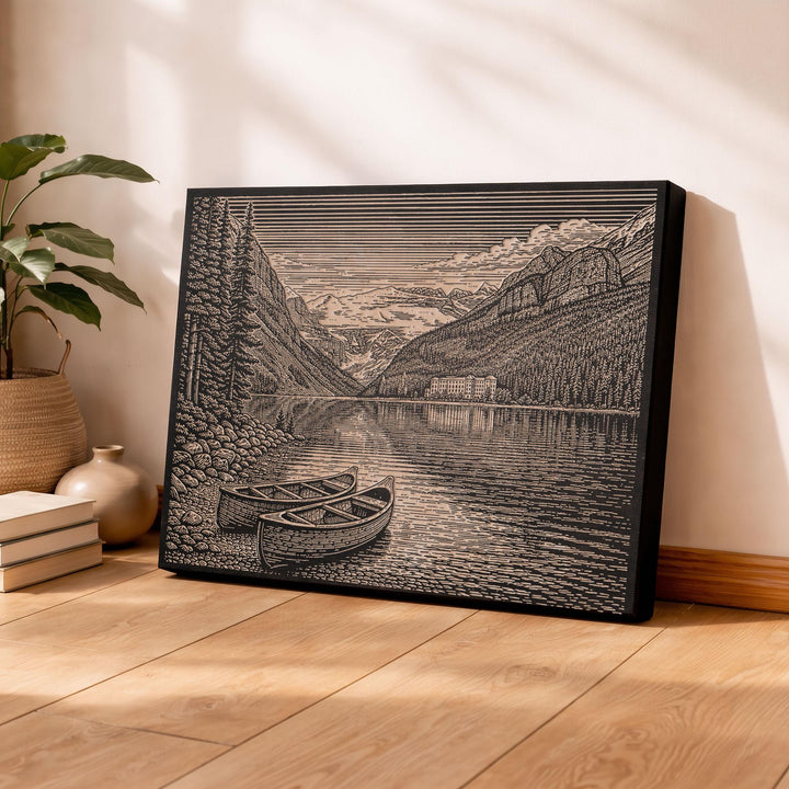 Lake Louise Engraved Birch Art Panel