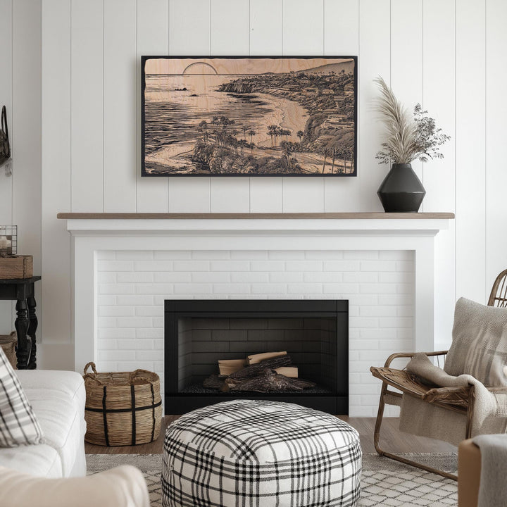 Laguna Beach Engraved Illustration