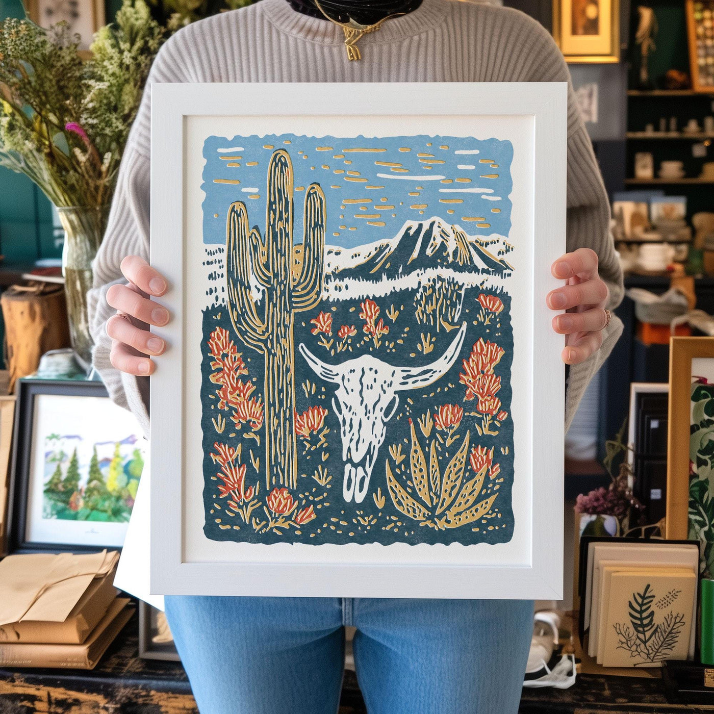 Saguaro Desert Art Print