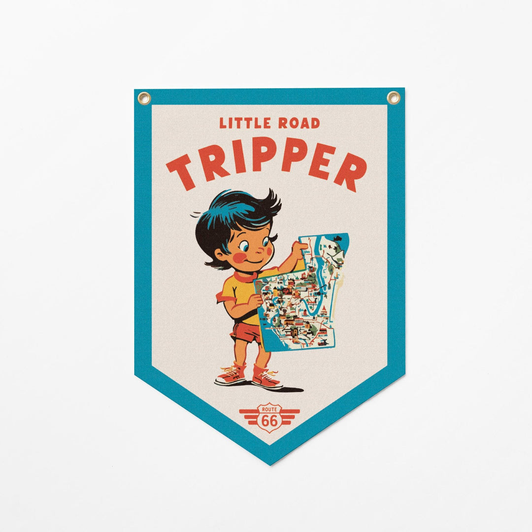 Little Road Tripper Route 66 Felt Camp Flag